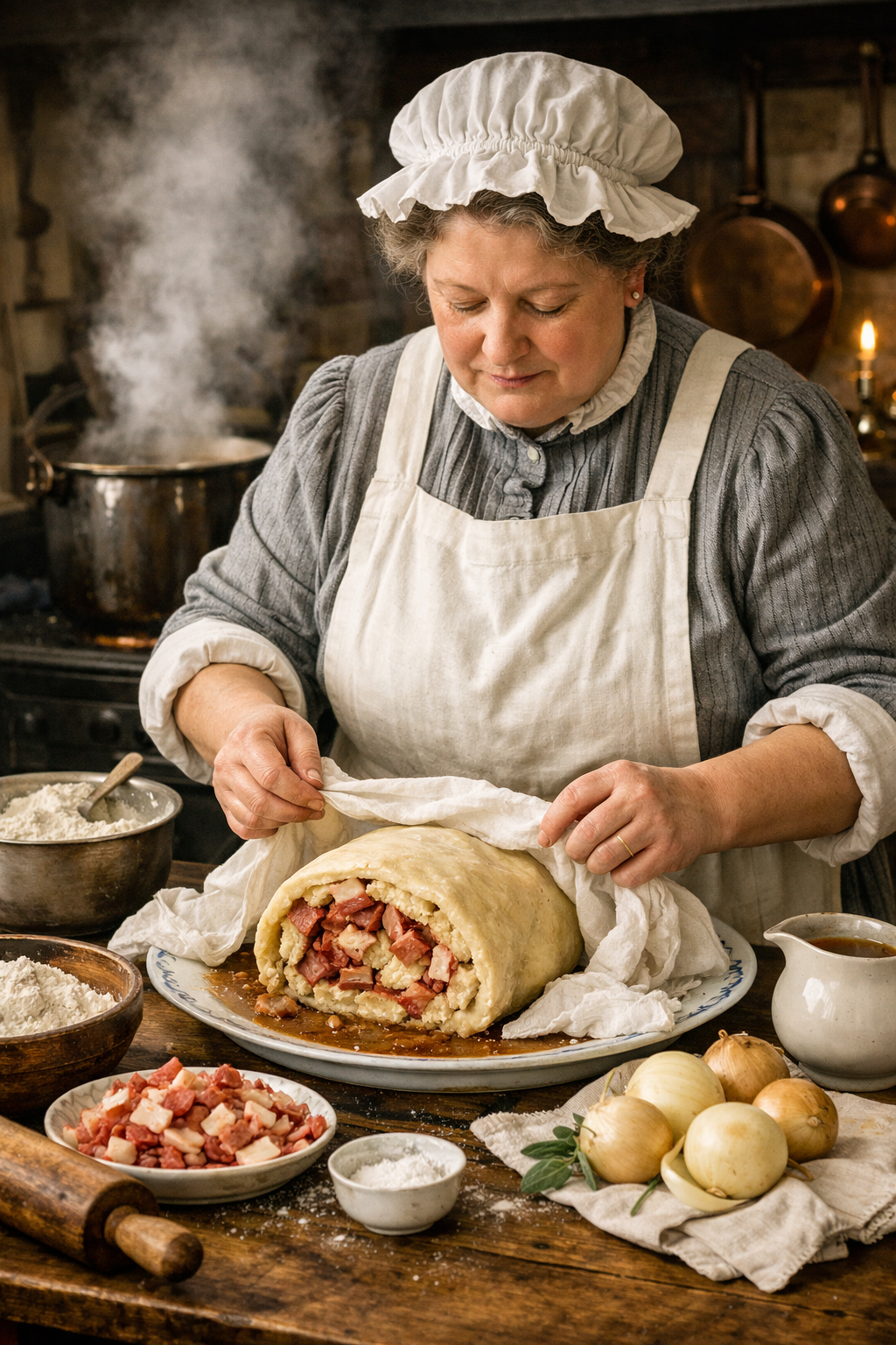 A 120 Year Old  Bacon Dumpling Recipe From A Cook At Ascott House, Buckinghamshire